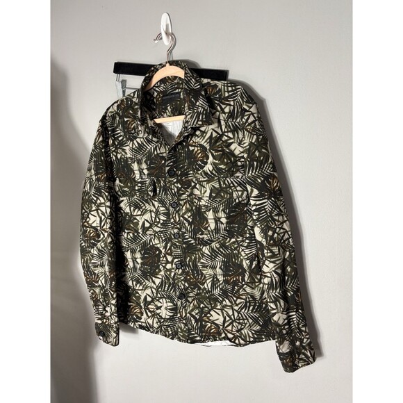 DRYKORN For Beautiful People Men's Green Leaf Print Button Down Size XL - Picture 1 of 9